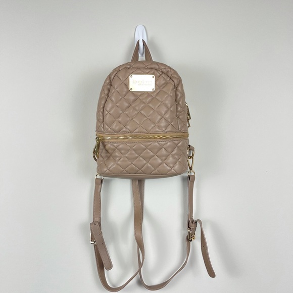 bebe Handbags - BEBE Beige Mini Backpack